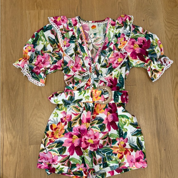 FARM Rio Other - FARM Rio Vibrant Floral Jumpsuit